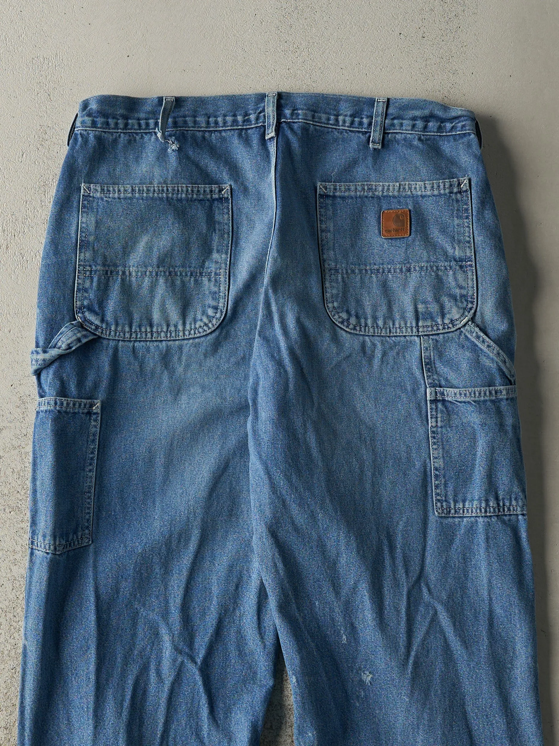 Vintage Y2K Mid Wash Carhartt Dungaree Fit Carpenter Jeans (35.5x31) sold by Rebalance Vintage product image thumbnail 5