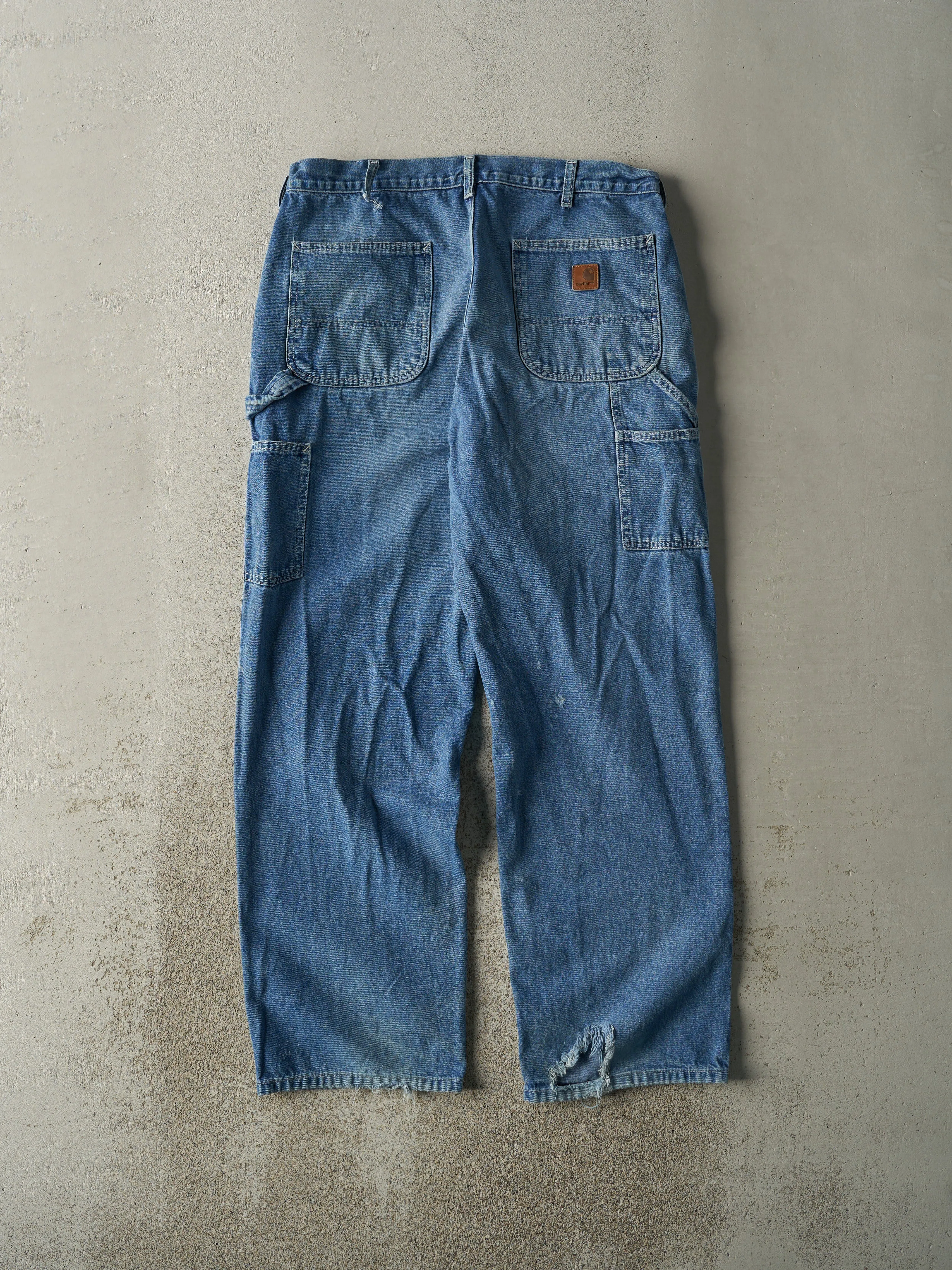 Vintage Y2K Mid Wash Carhartt Dungaree Fit Carpenter Jeans (35.5x31) sold by Rebalance Vintage product image thumbnail 3