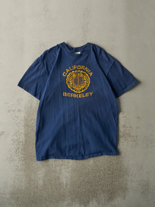 Vintage 90s Navy Blue Berkeley University Single Stitch Tee (M) sold by Rebalance Vintage