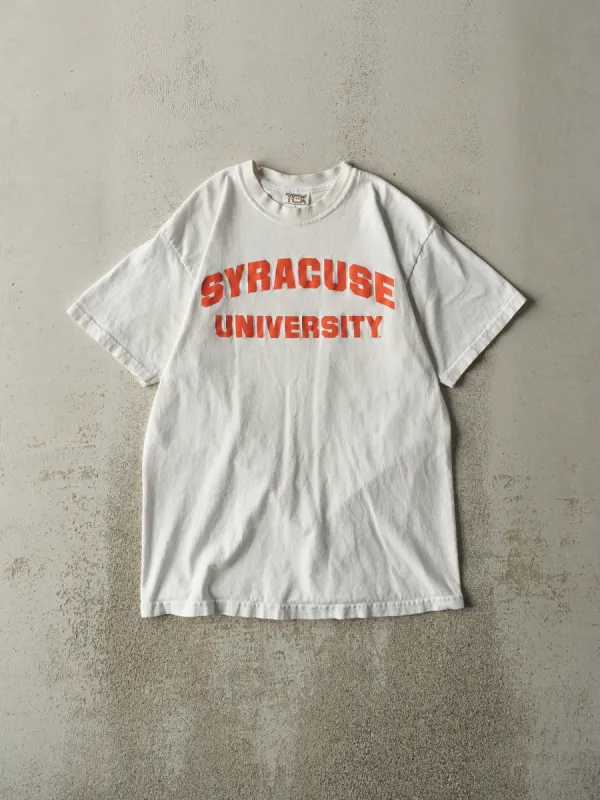 Vintage Y2K White Syracuse University Tee (S) sold by Rebalance Vintage