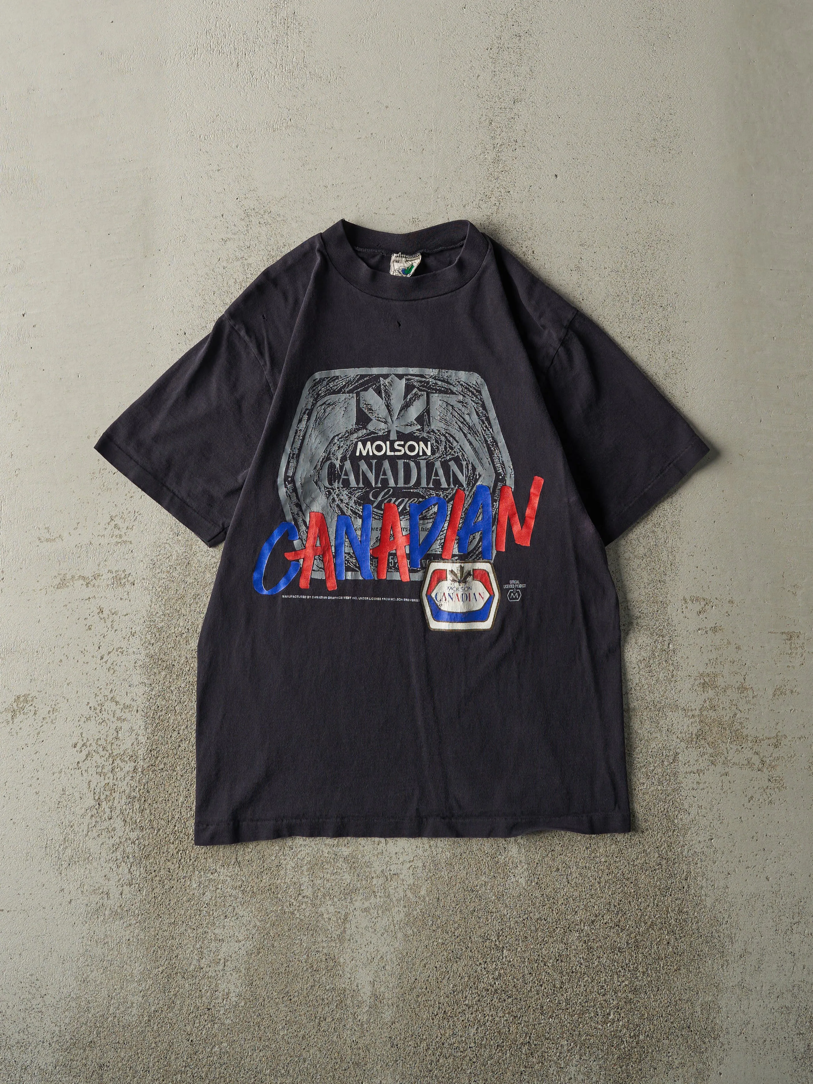Vintage 90s Black Molson Canadian Single Stitch Tee (S/M) sold by Rebalance Vintage