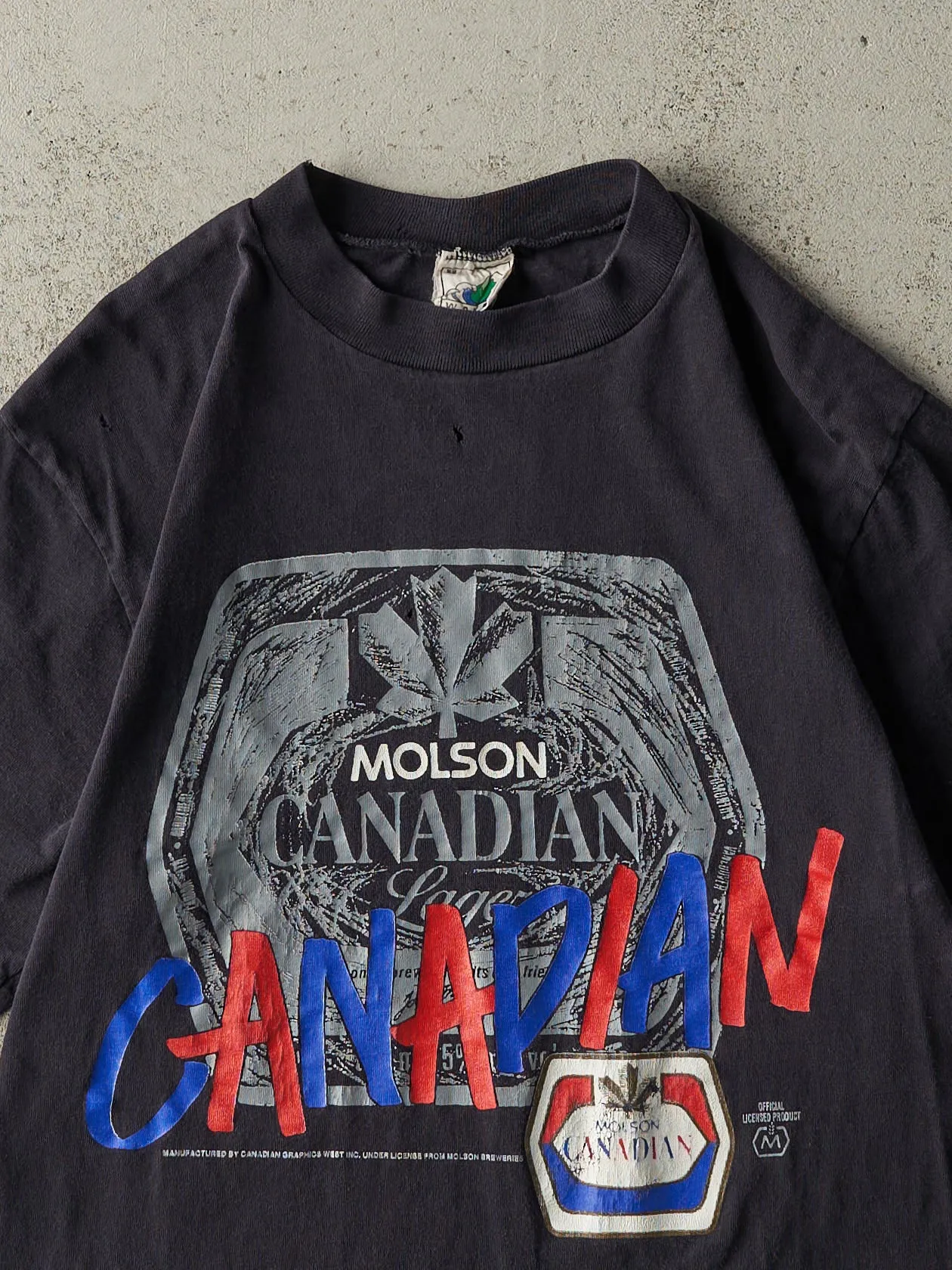 Vintage 90s Black Molson Canadian Single Stitch Tee (S/M) sold by Rebalance Vintage product image thumbnail 2
