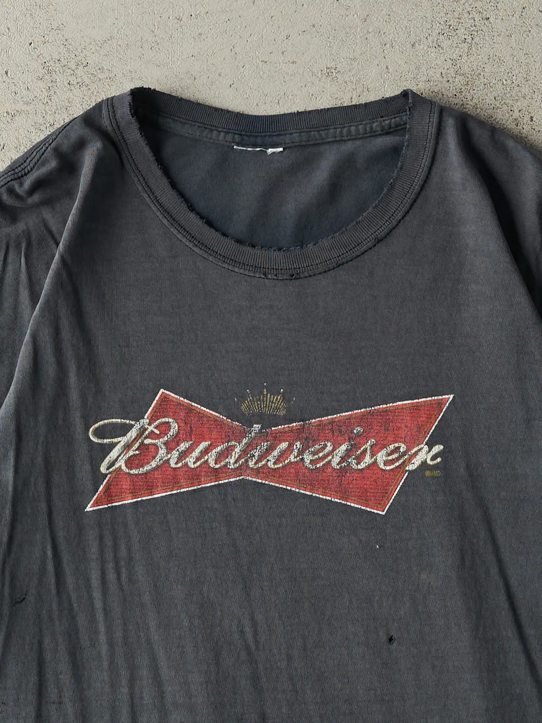 Vintage Y2K Faded Black Budweiser Tee (L) sold by Rebalance Vintage product image thumbnail 2