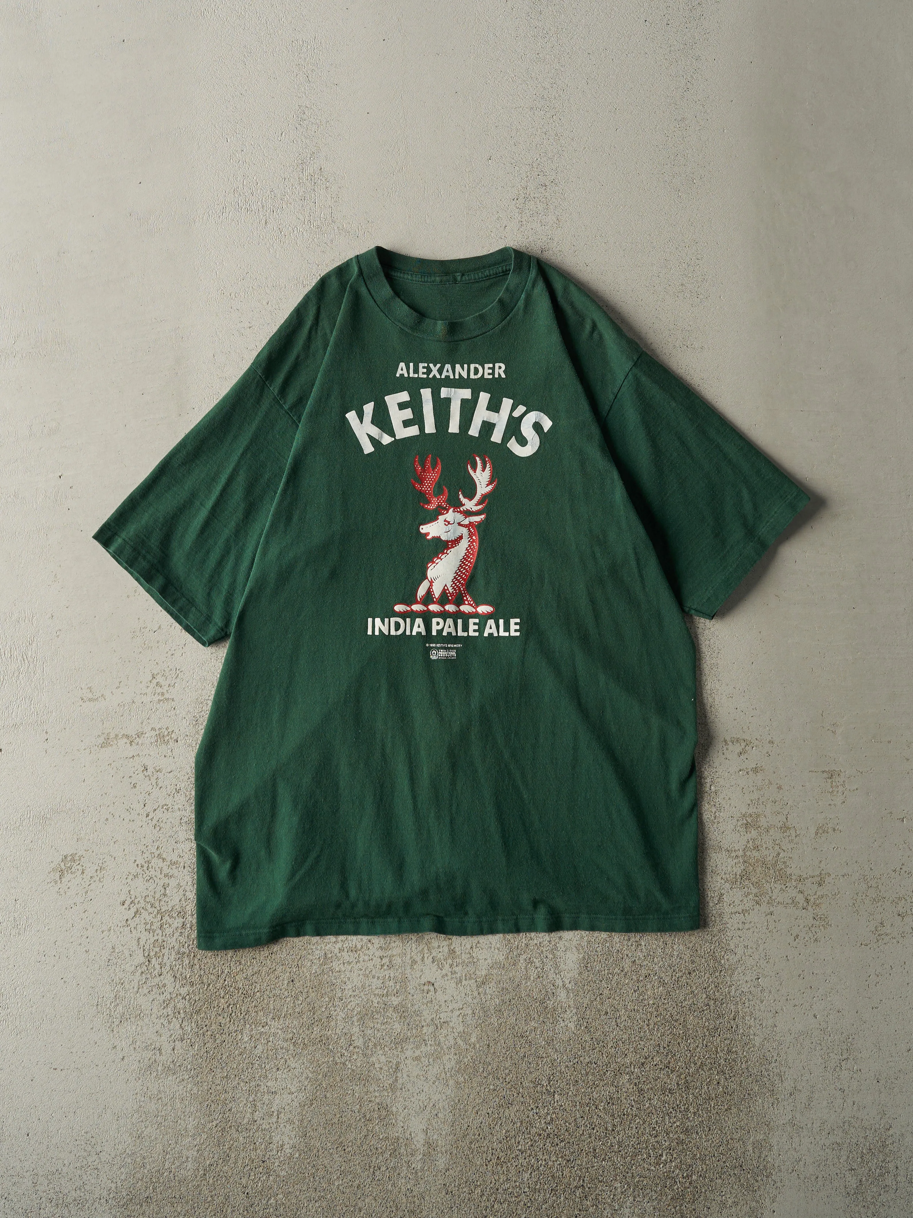 Vintage 95' Green Alexander Keiths Single Stitch Tee (M/L) sold by Rebalance Vintage