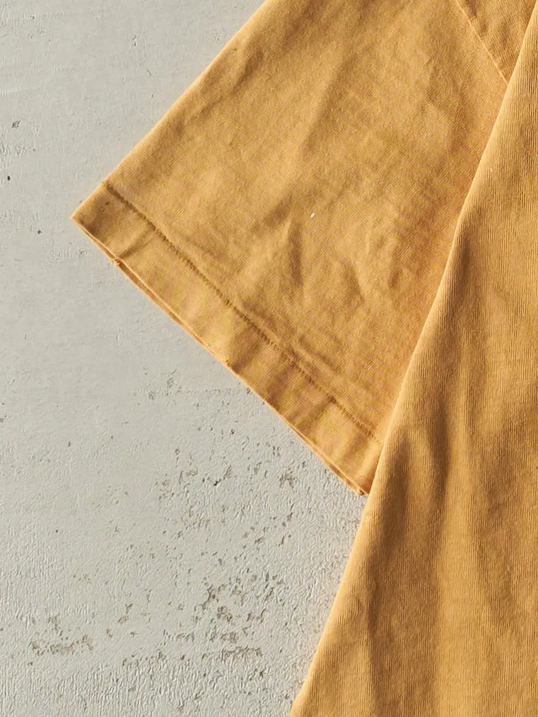 Vintage 90s Yellow Miller Genuine Draft Embroidered Quarter Button Tee (M) sold by Rebalance Vintage product image thumbnail 3
