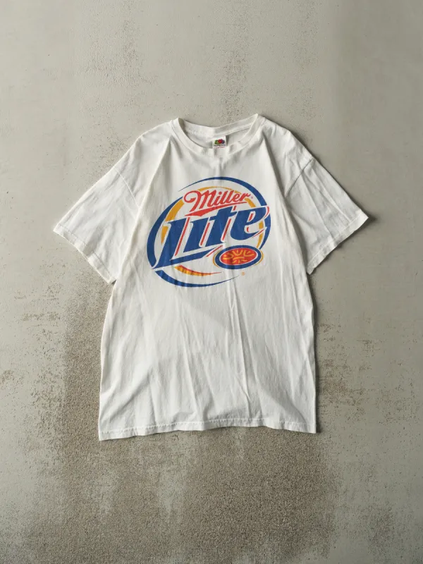 Vintage Y2K White Miller Lite Tee (M) sold by Rebalance Vintage