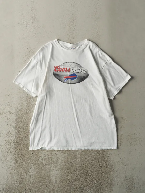 Vintage Y2K White Coors Light Buffalo Bills Tee (M) sold by Rebalance Vintage