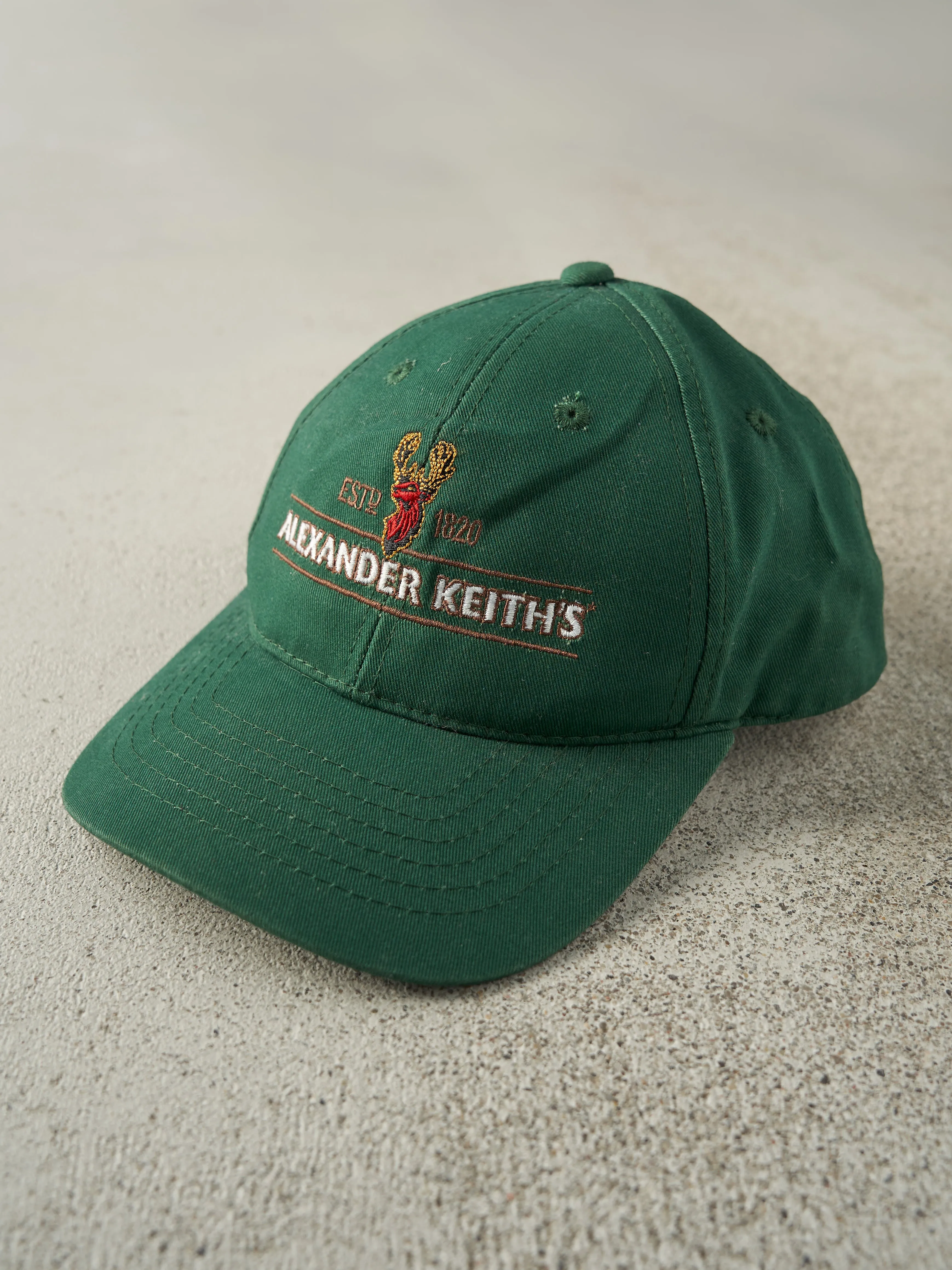 Vintage 90s Green Alexander Keiths Embroidered Velcro Back Hat sold by Rebalance Vintage product image thumbnail 2