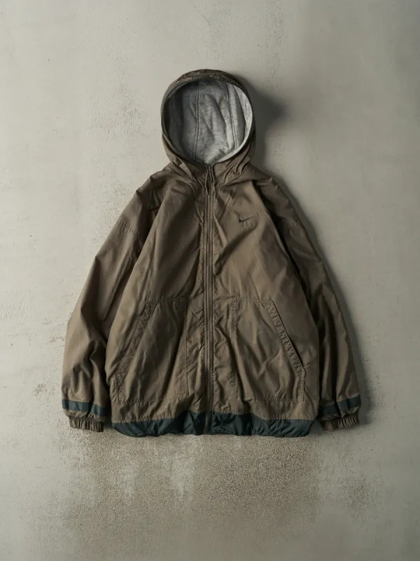 Vintage 90s Brown & Green Nike Reversible Windbreaker Jacket (XL) sold by Rebalance Vintage