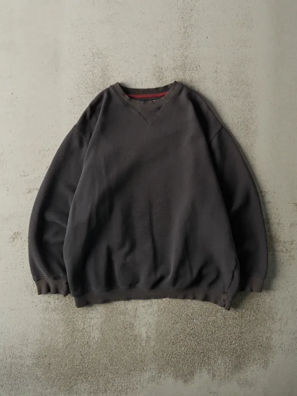 Vintage Y2K Faded Black Blank Crewneck (M) sold by Rebalance Vintage