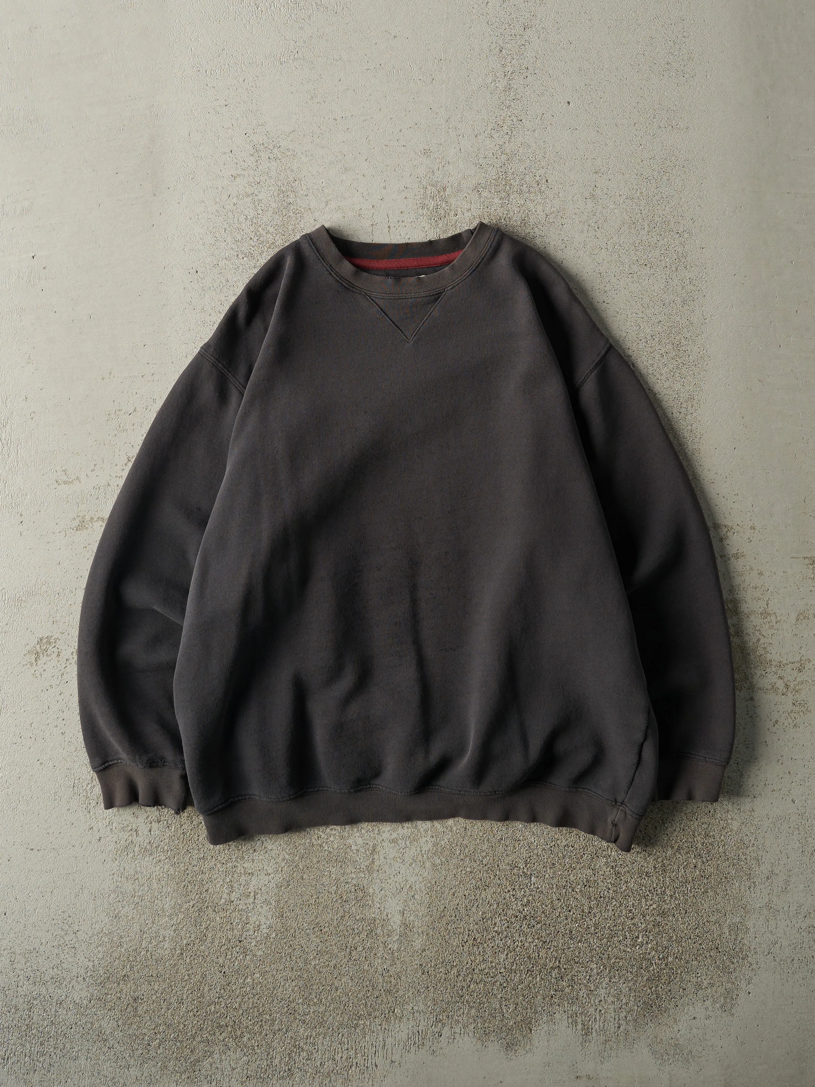 Vintage Y2K Faded Black Blank Crewneck (M) sold by Rebalance Vintage