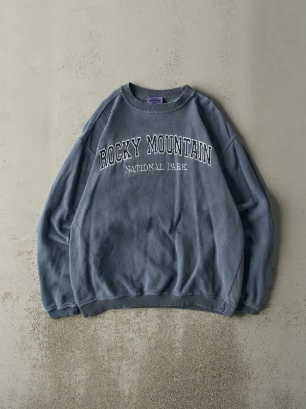 Vintage Y2K Blue Rocky Mountain National Park Crewneck (L) sold by Rebalance Vintage