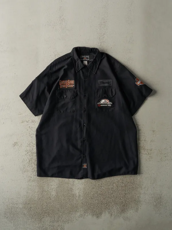 Vintage Y2K Black Embroidered Lebanon, NH Harley Davidson Button Up Shirt (XL) sold by Rebalance Vintage