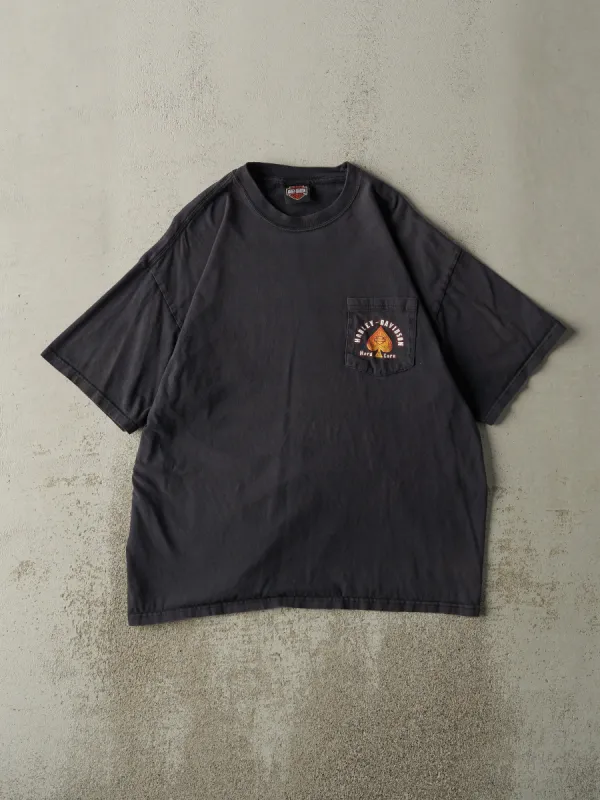 Vintage 11' Faded Black South Carolina Harley Davidson Pocket Tee (M/L) sold by Rebalance Vintage
