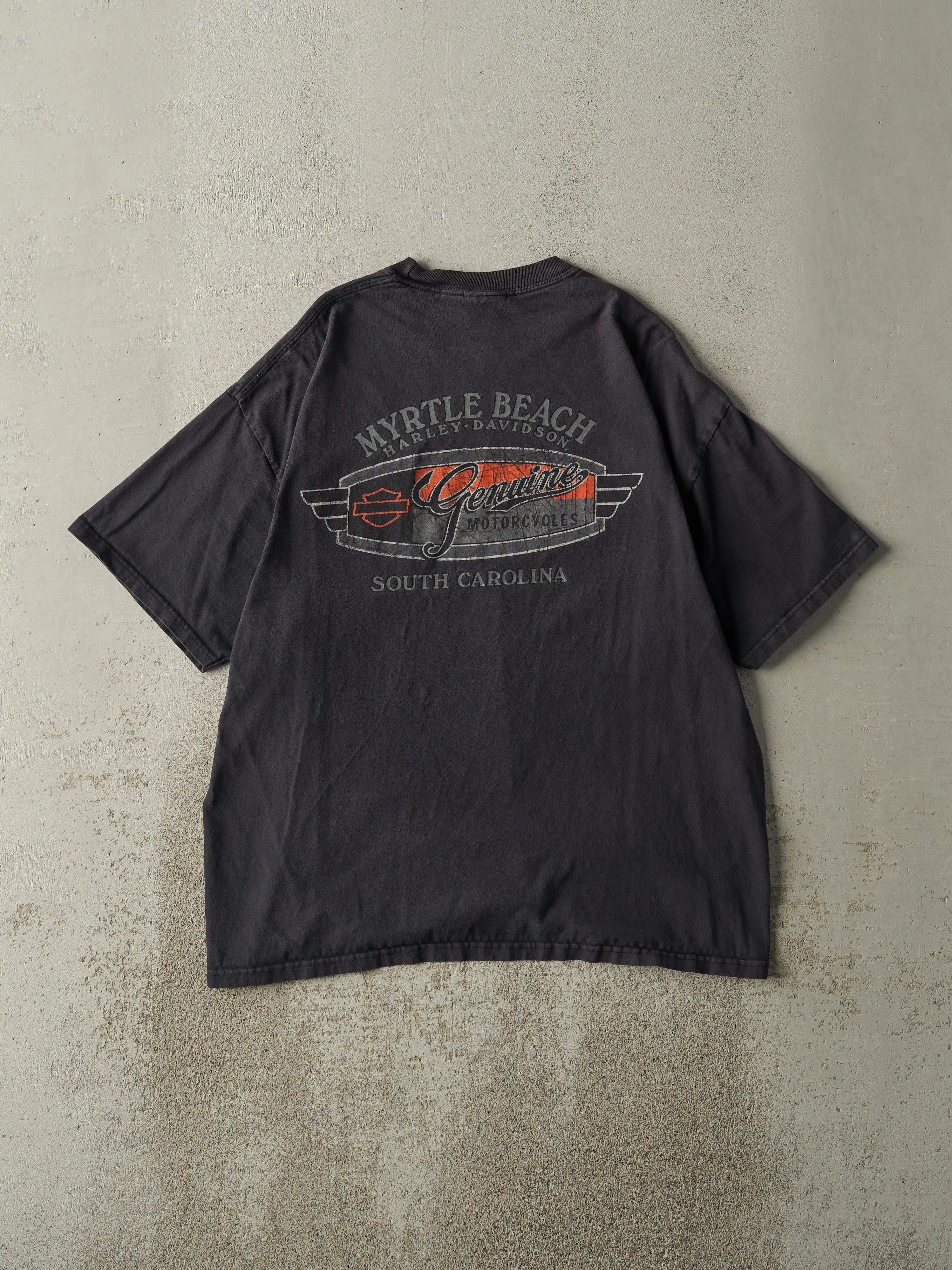 Vintage 11' Faded Black South Carolina Harley Davidson Pocket Tee (M/L) sold by Rebalance Vintage product image thumbnail 2