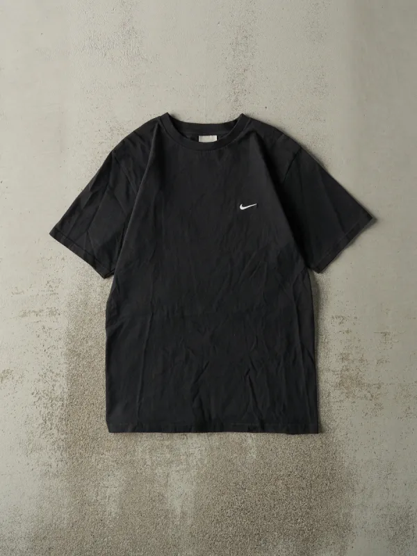 Vintage Y2K Black Nike Embroidered Swoosh Tee (S) sold by Rebalance Vintage