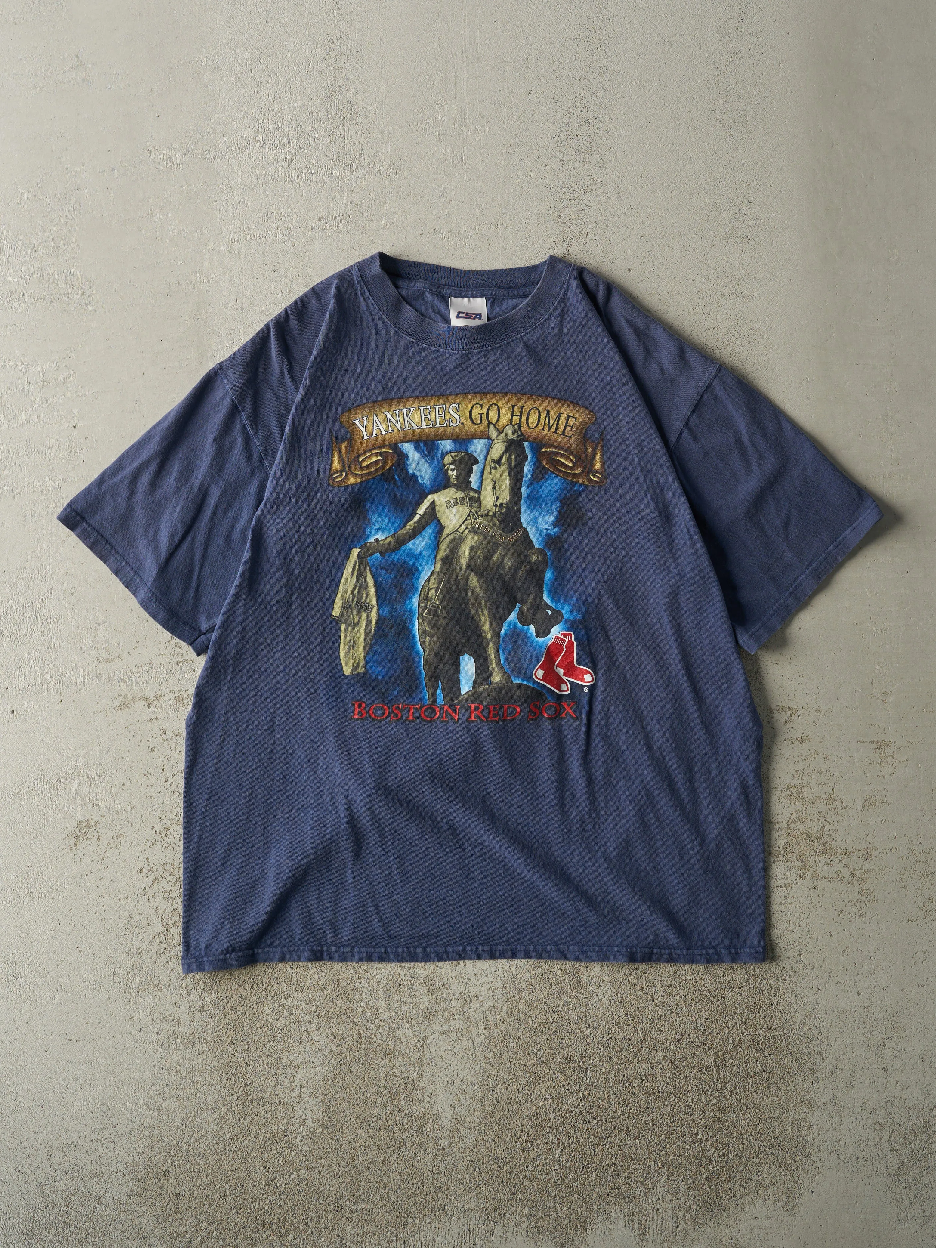 Vintage 05' Faded Navy Blue Boston Red Sox Tee (L) sold by Rebalance Vintage