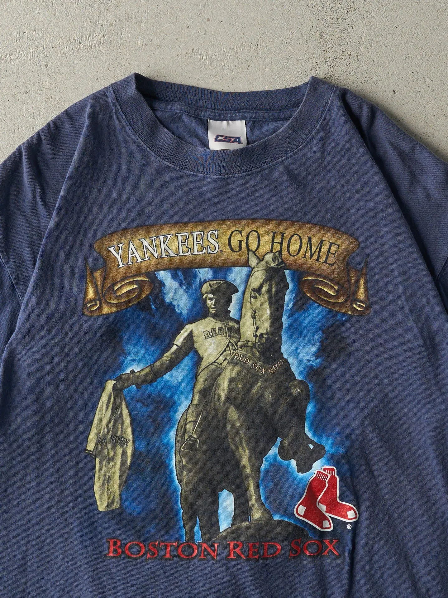 Vintage 05' Faded Navy Blue Boston Red Sox Tee (L) sold by Rebalance Vintage product image thumbnail 2