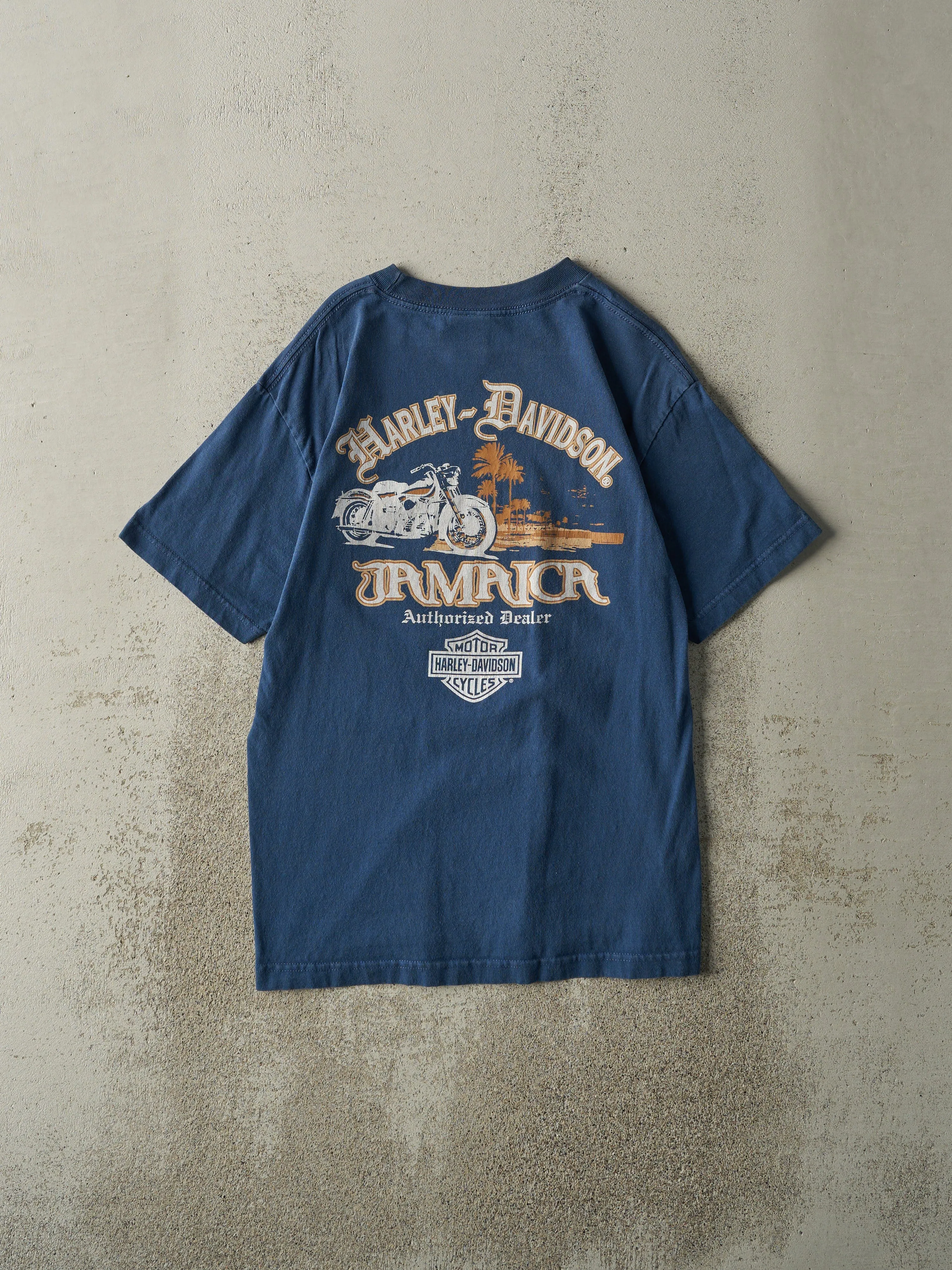 Vintage Y2K Blue Jamaica Harley Davidson Tee (S/M) sold by Rebalance Vintage product image thumbnail 2