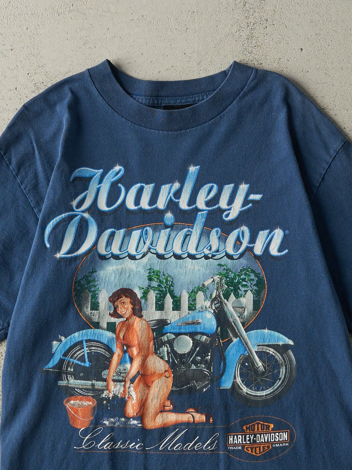 Vintage Y2K Blue Jamaica Harley Davidson Tee (S/M) sold by Rebalance Vintage product image thumbnail 3