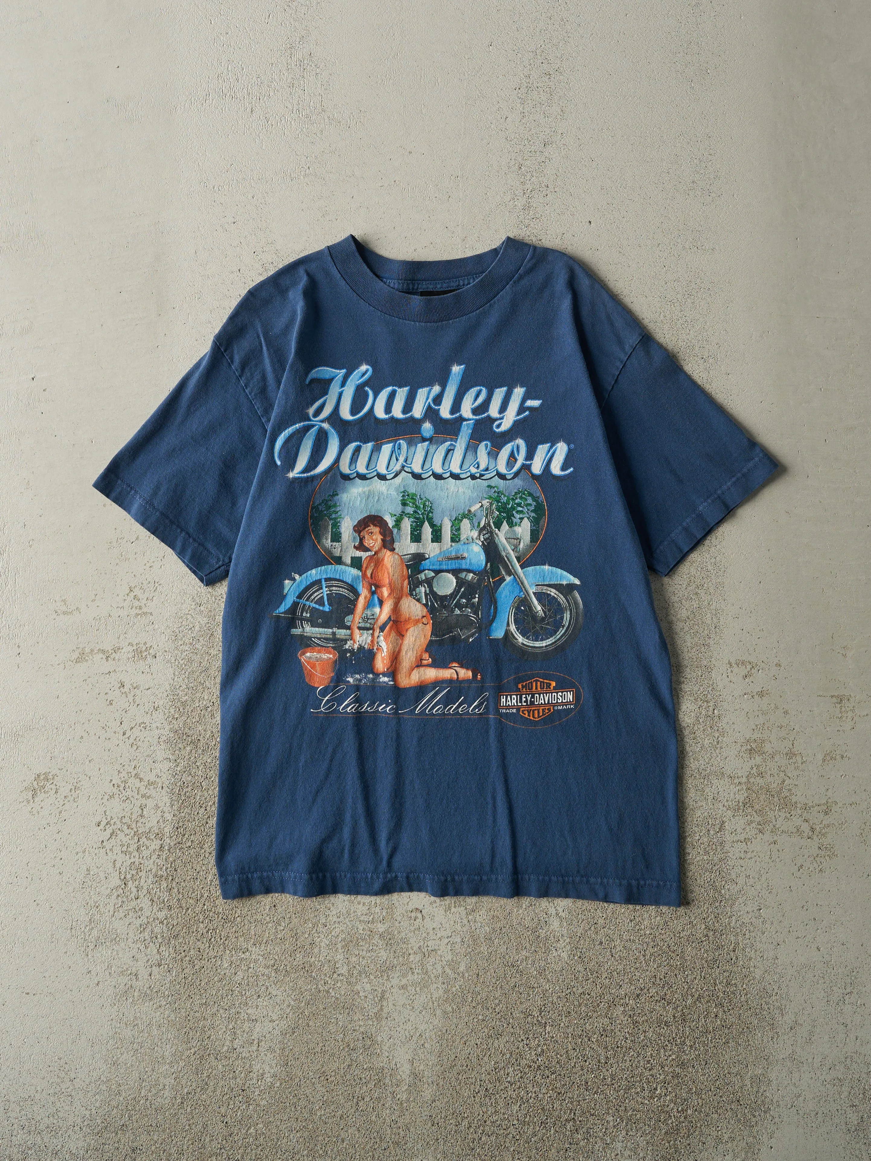 Vintage Y2K Blue Jamaica Harley Davidson Tee (S/M) sold by Rebalance Vintage