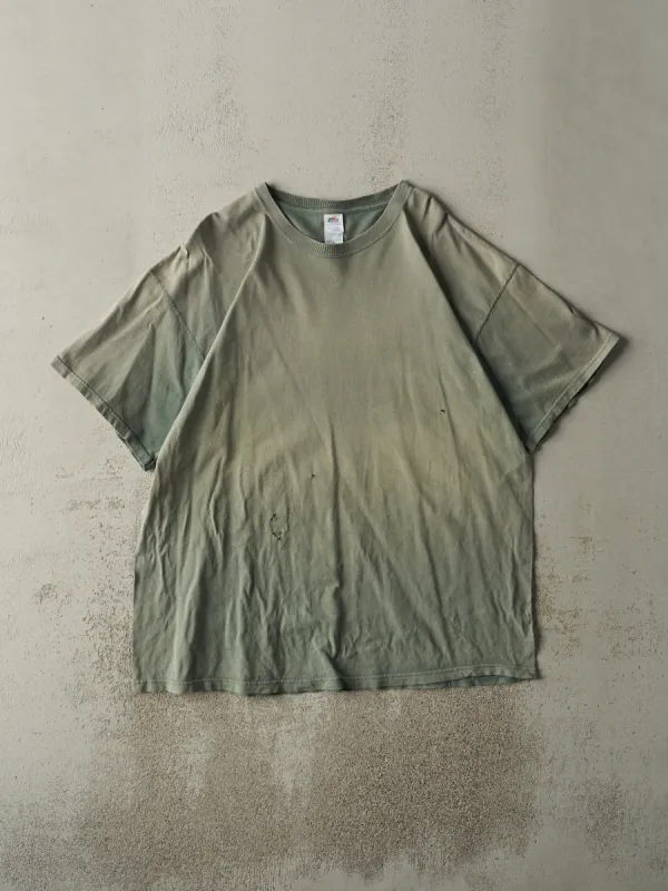 Vintage Y2K Sun Faded Green Blank Tee (XL/XXL) sold by Rebalance Vintage