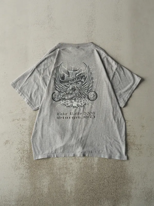 Vintage 08' Grey Sturgis Bike Rally Tee (L) sold by Rebalance Vintage