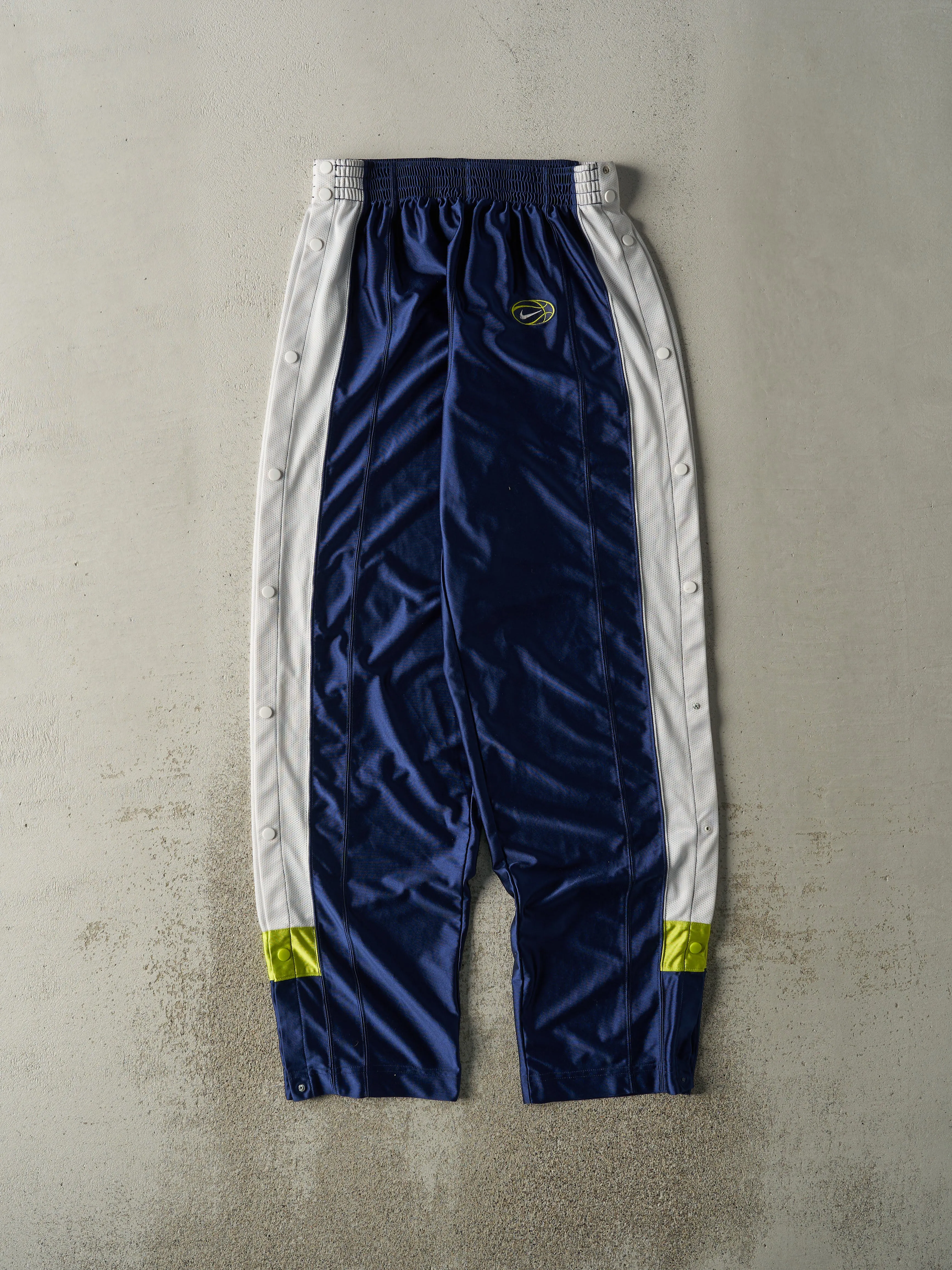 Vintage 90s Navy Blue Nike Tear Away Track Pants (29x34) sold by Rebalance Vintage