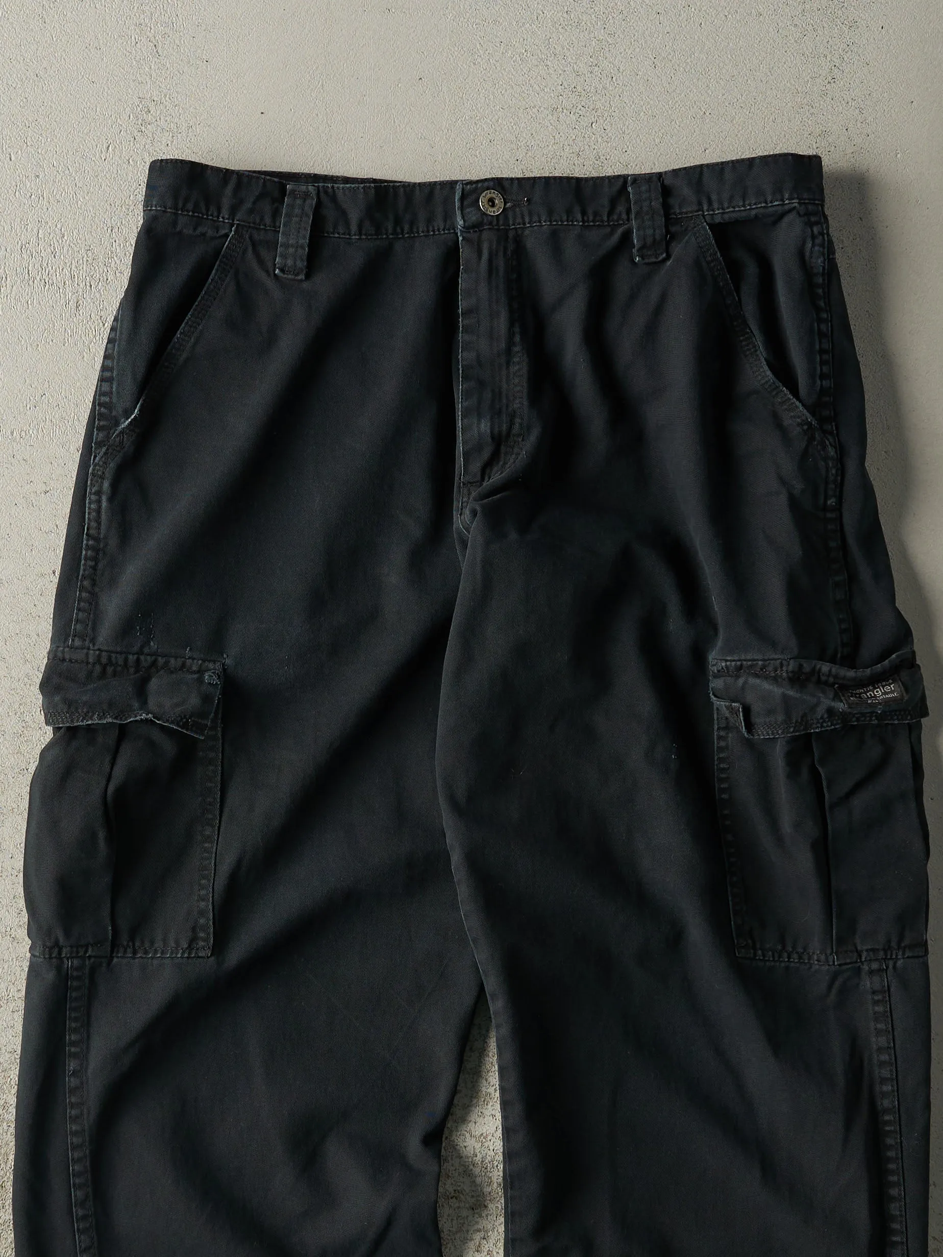 Vintage Y2K Faded Black Wrangler Cargo Pants (34x28.5) sold by Rebalance Vintage product image thumbnail 3