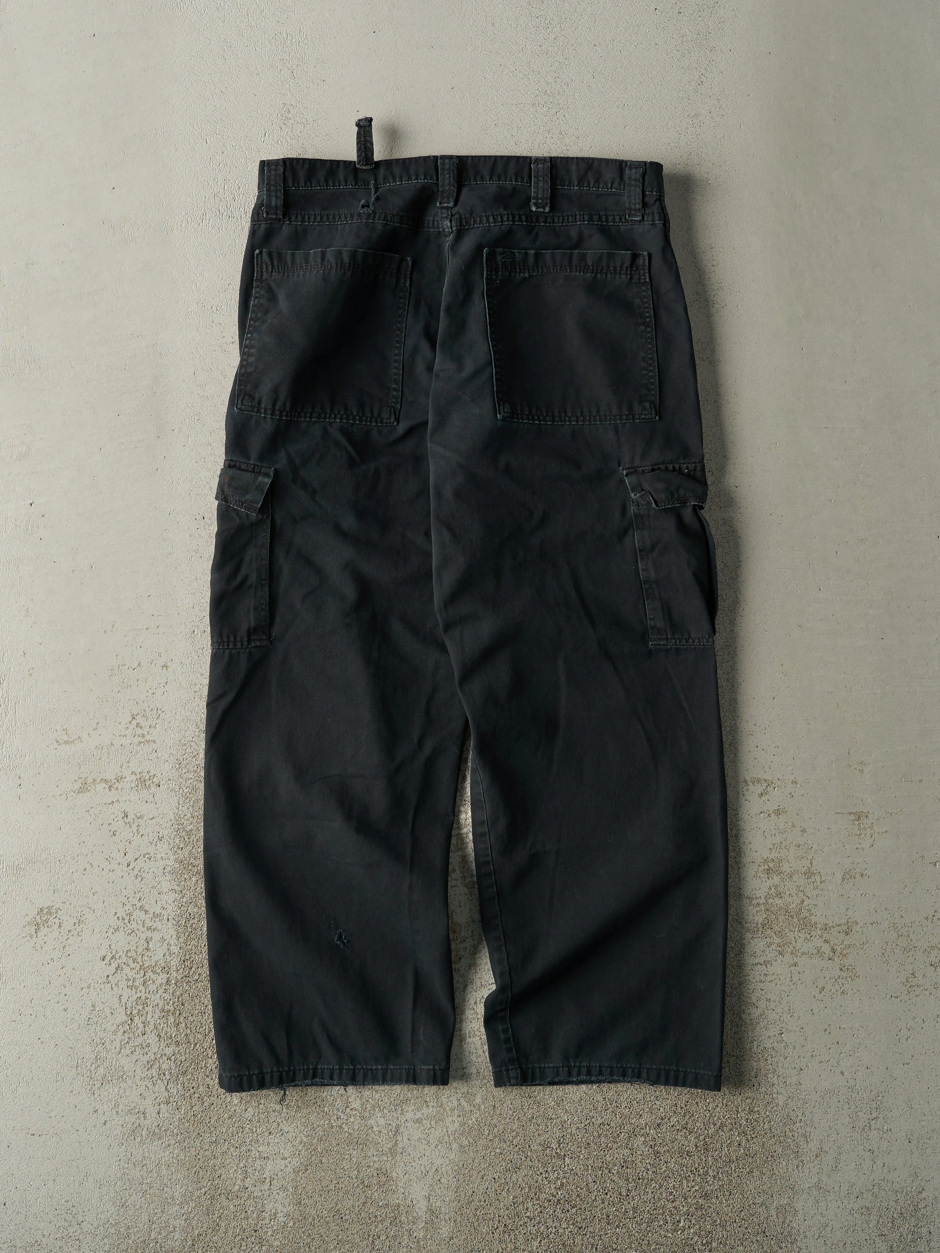 Vintage Y2K Faded Black Wrangler Cargo Pants (34x28.5) sold by Rebalance Vintage product image thumbnail 2