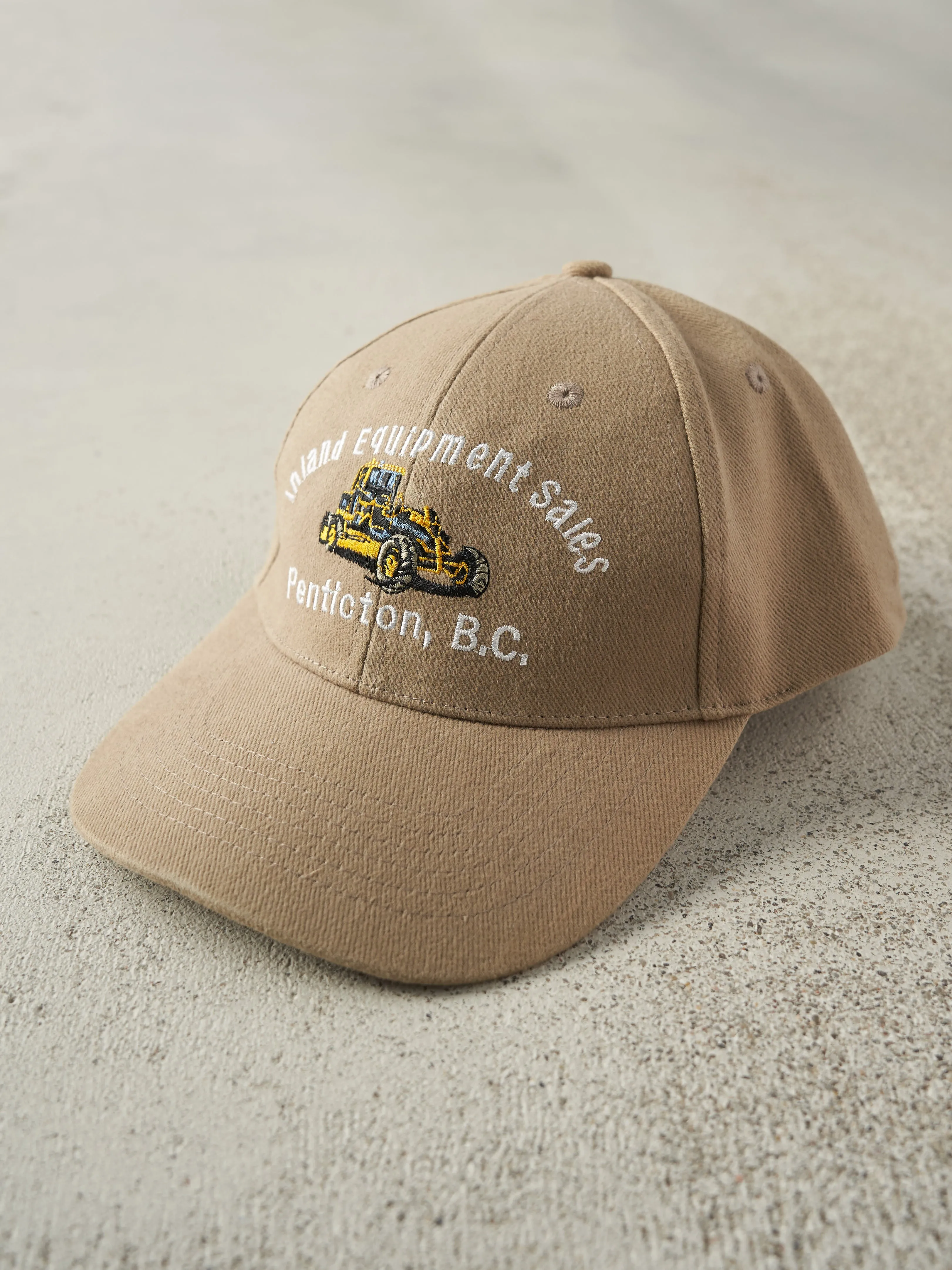 Vintage 90s Beige Inland Equipment Sales Embroidered Strap Back Hat sold by Rebalance Vintage product image thumbnail 2