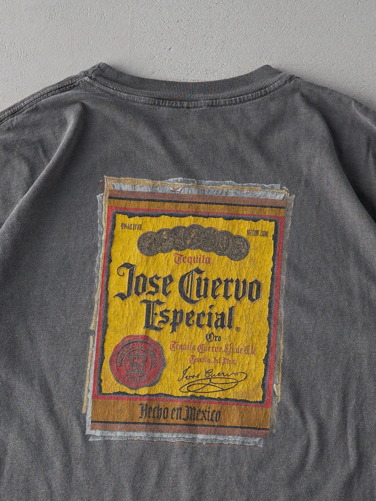 Vintage 90s Washed Grey Jose Cuervo Tee (L) sold by Rebalance Vintage product image thumbnail 4