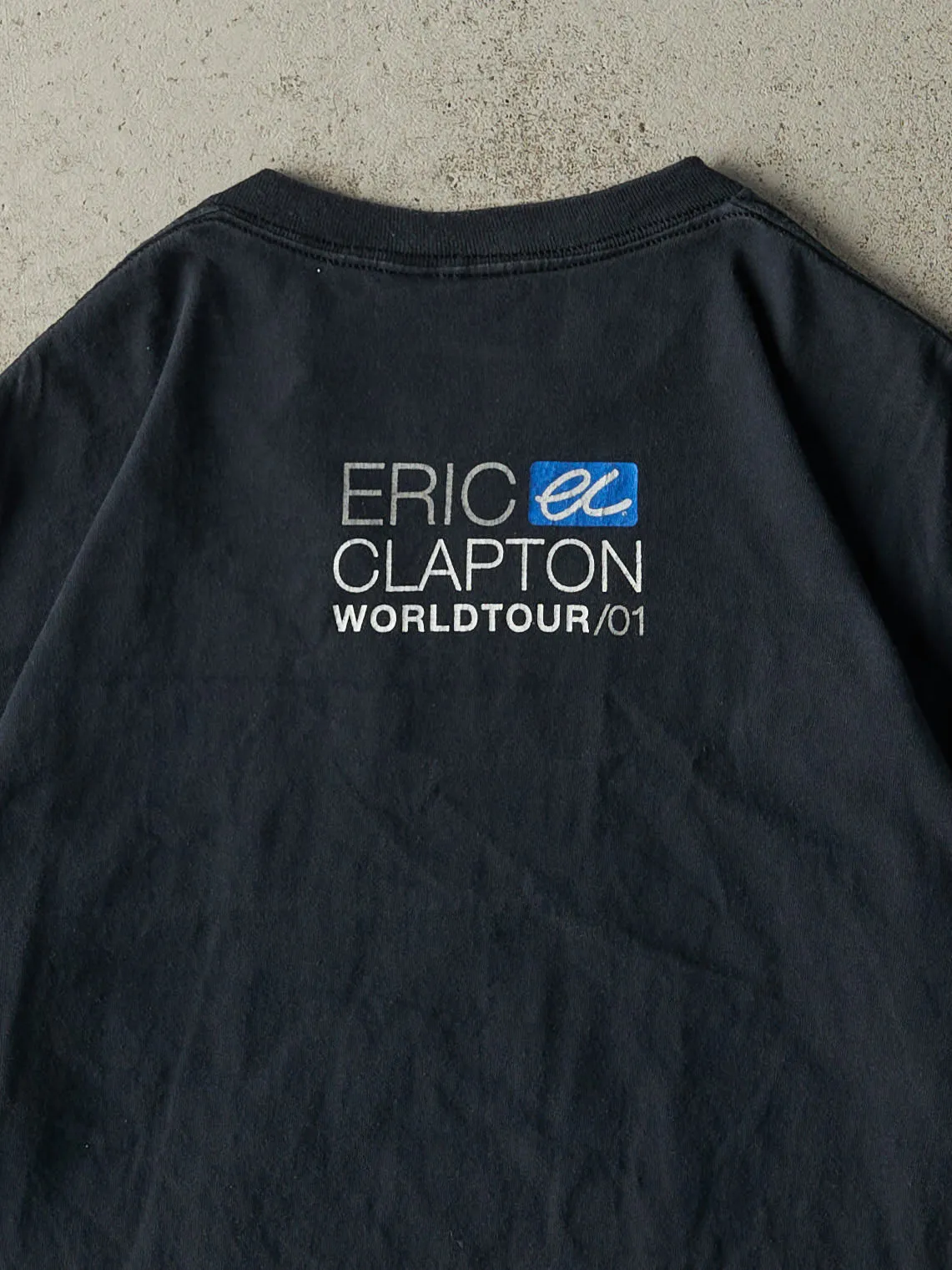 Vintage 01' Black Eric Clapton World Tour Single Stitch Tee (L/XL) sold by Rebalance Vintage product image thumbnail 3