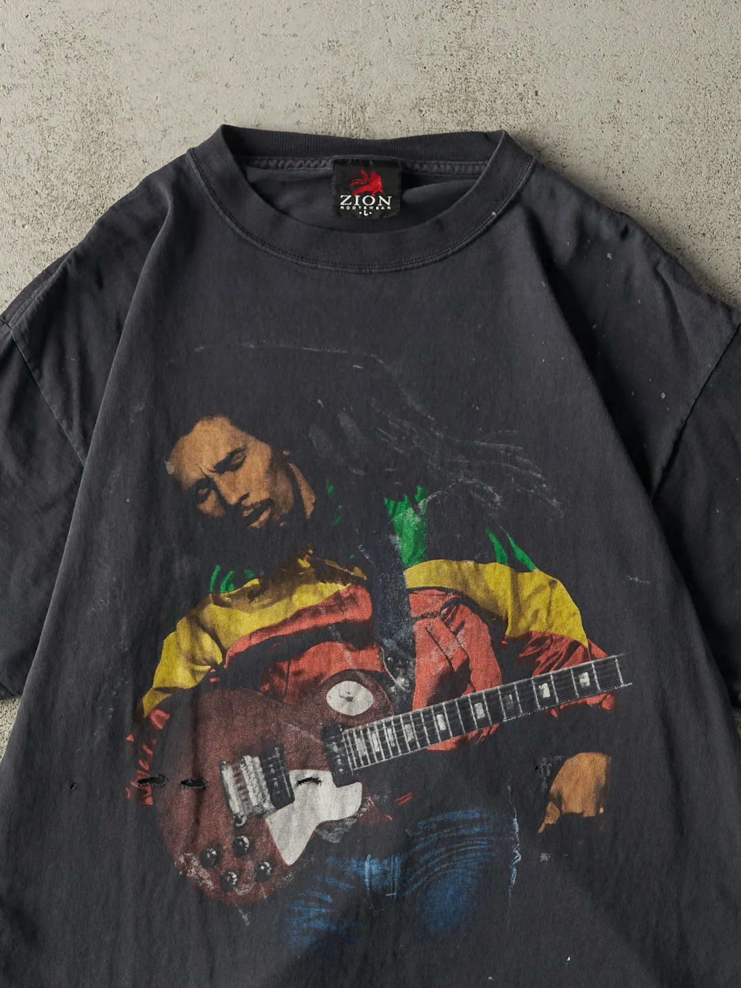 Vintage Y2K Faded Black Bob Marley Tee (M) sold by Rebalance Vintage product image thumbnail 2