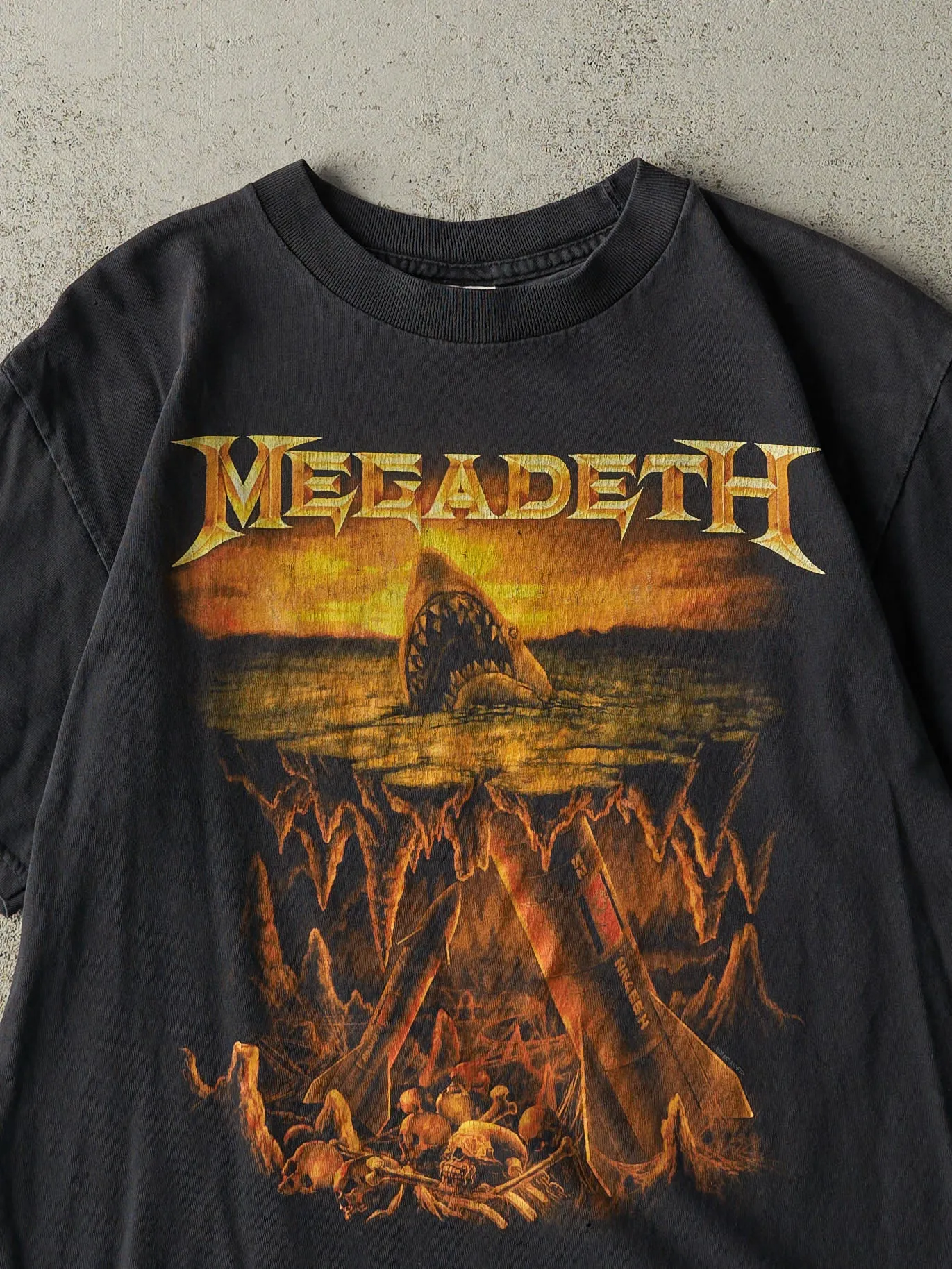 Vintage Y2K Black Megadeath Tee (S/M) sold by Rebalance Vintage product image thumbnail 2