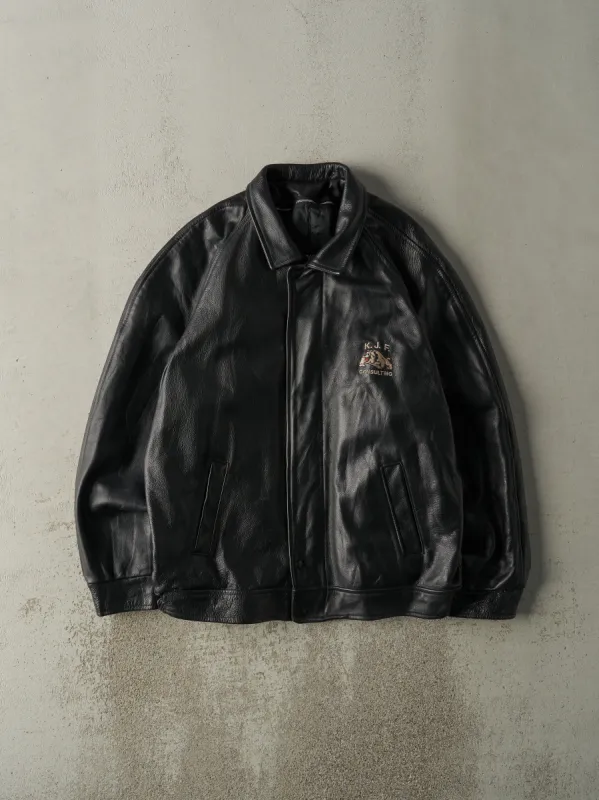 ″C.M.M\" Leather Shirts Jacket Vintage CMM Canada Brown Leather Jacket - XXXL | Parallel