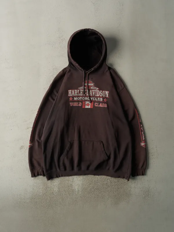 Vintage Y2K Sun Faded Black Charlottetown PEI Harley Davidson Hoodie (XXL/XXXL) sold by Rebalance Vintage