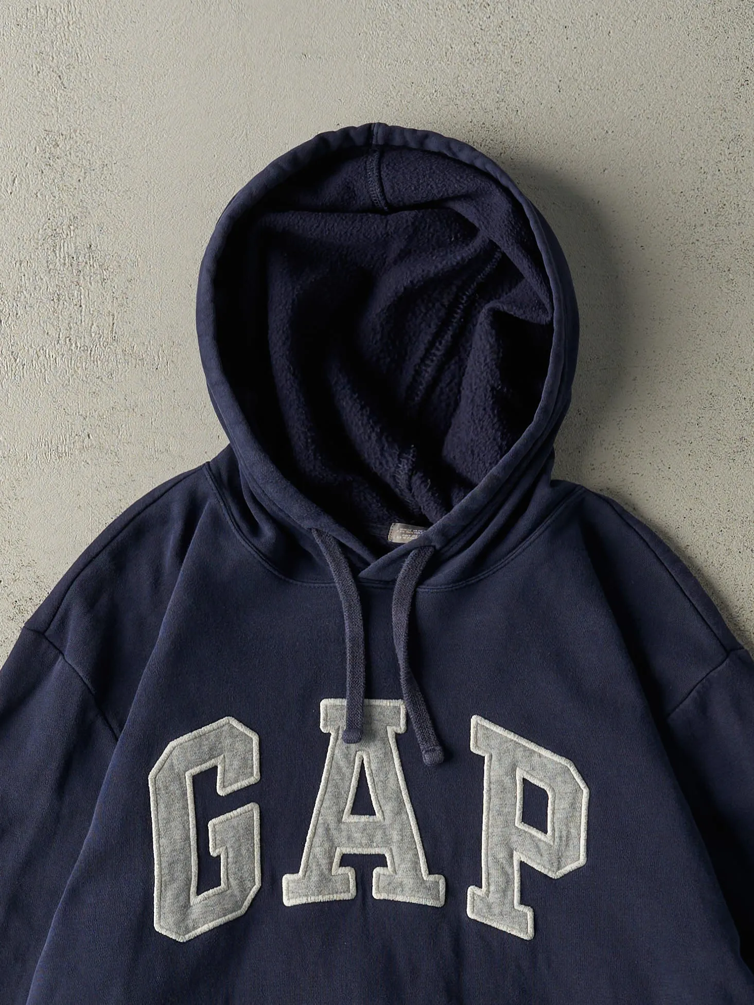 Vintage Y2K Navy Blue Embroidered Gap Hoodie (L/XL) sold by Rebalance Vintage product image thumbnail 2