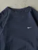 Vintage Y2K Navy Blue Embroidered Nike Crewneck (M/L) sold by Rebalance Vintage