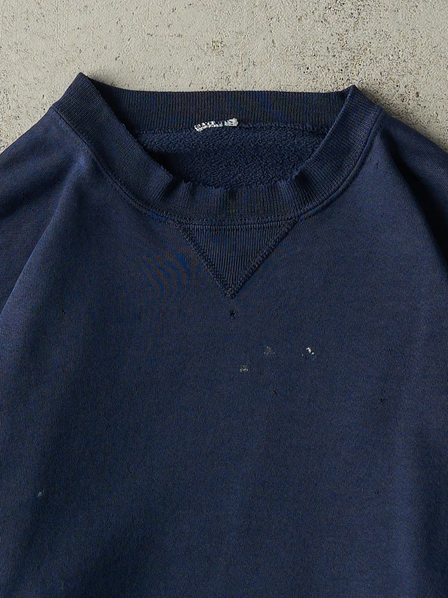 Vintage 90s Navy Blue Russell Athletic Blank Crewneck (L/XL) sold by Rebalance Vintage product image thumbnail 2