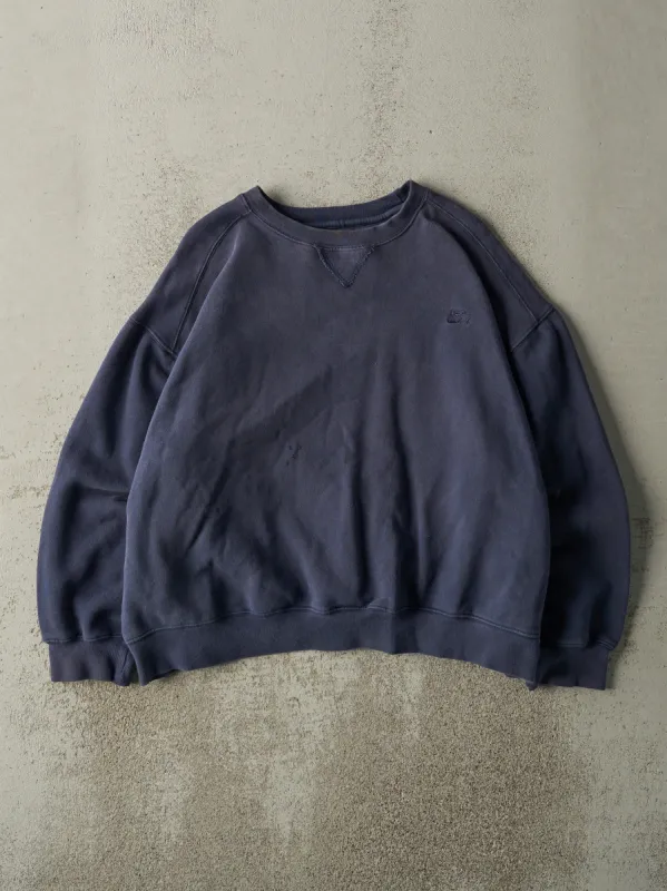 Vintage 90s Navy Blue Embroidered Starter Boxy Crewneck (M/L) sold by Rebalance Vintage