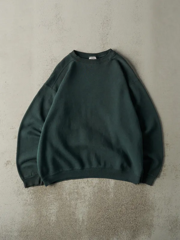 Vintage 90s Green Blank Crewneck (XL) sold by Rebalance Vintage