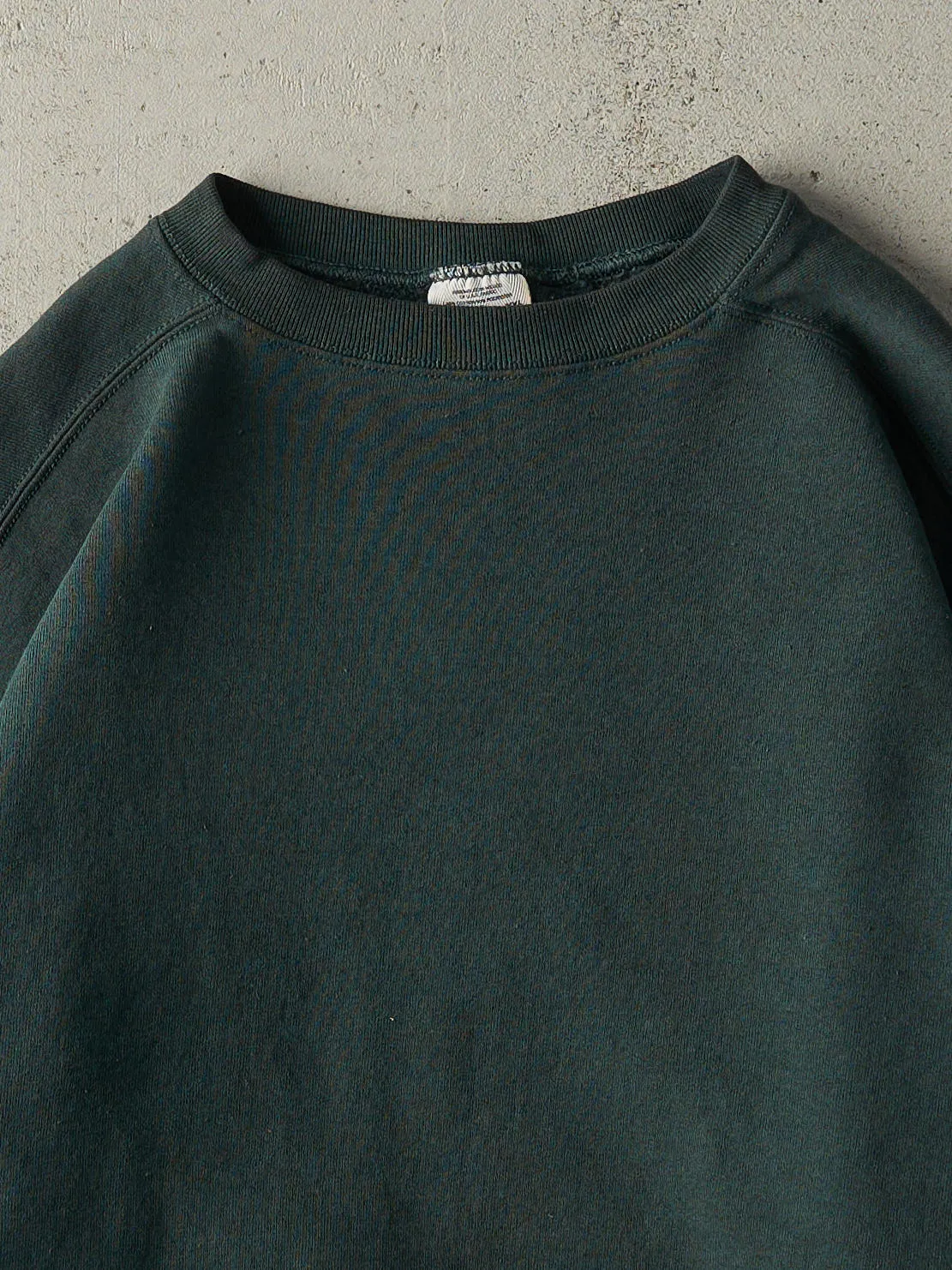 Vintage 90s Green Blank Crewneck (XL) sold by Rebalance Vintage product image thumbnail 2