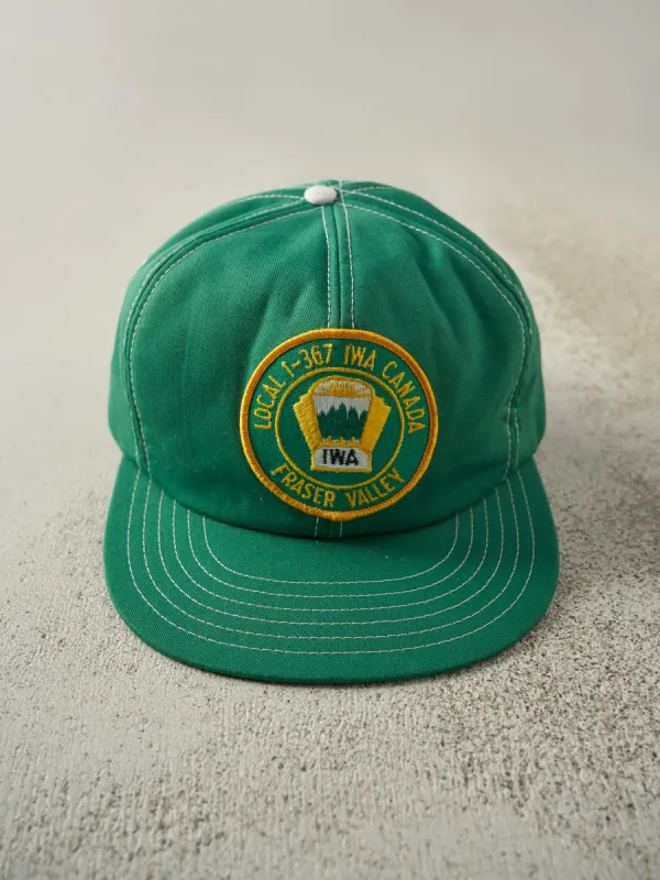 Vintage 80s Green Fraser Valley Union Foam Snapback Hat sold by Rebalance Vintage
