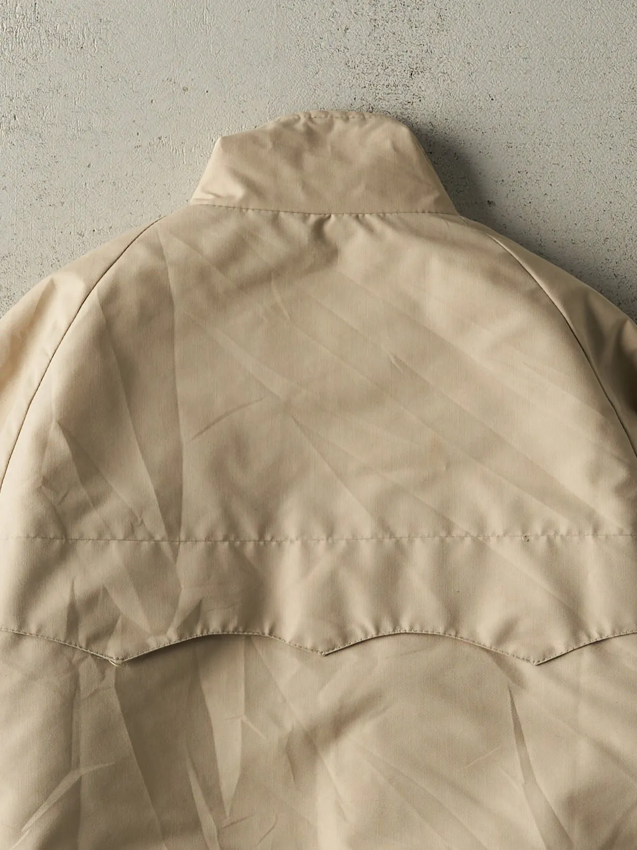 Vintage 80s Beige Flannel Lined Harrington Jacket (M) sold by Rebalance Vintage product image thumbnail 5