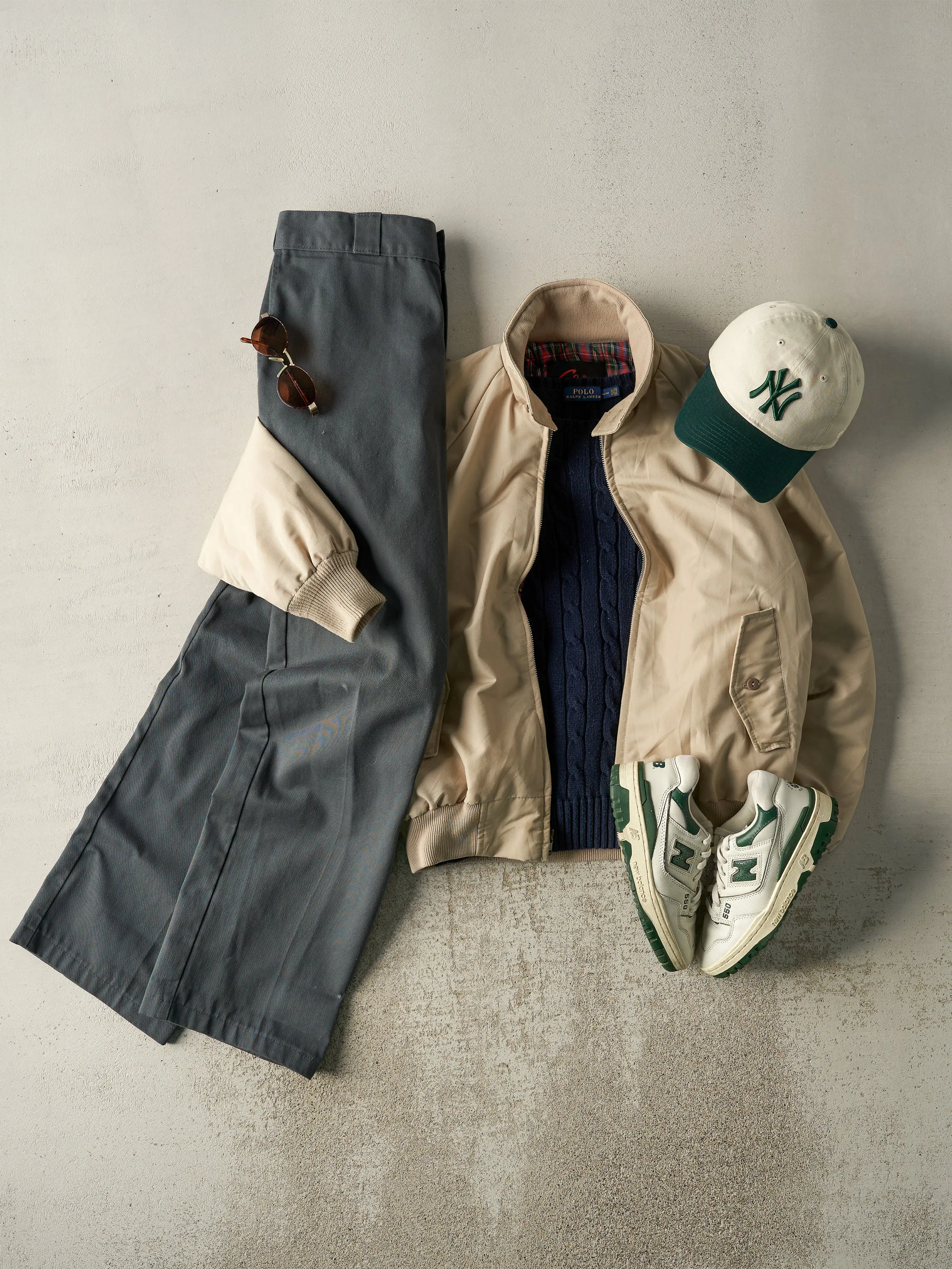 Vintage 80s Beige Flannel Lined Harrington Jacket (M) sold by Rebalance Vintage product image thumbnail 2