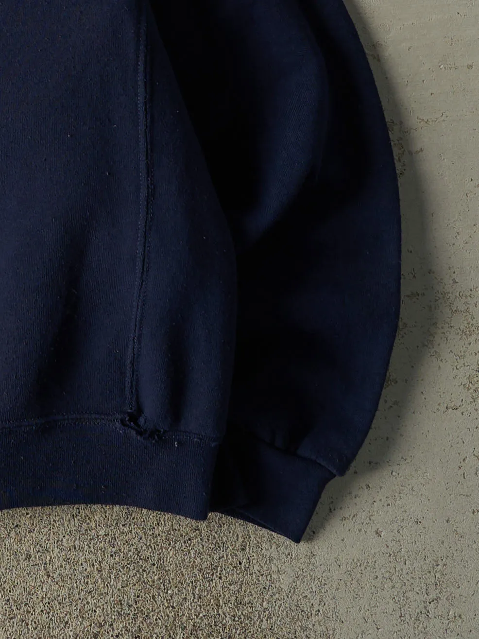 Vintage Y2K Navy Blue Russell Athletic Blank Crewneck (M) sold by Rebalance Vintage product image thumbnail 3