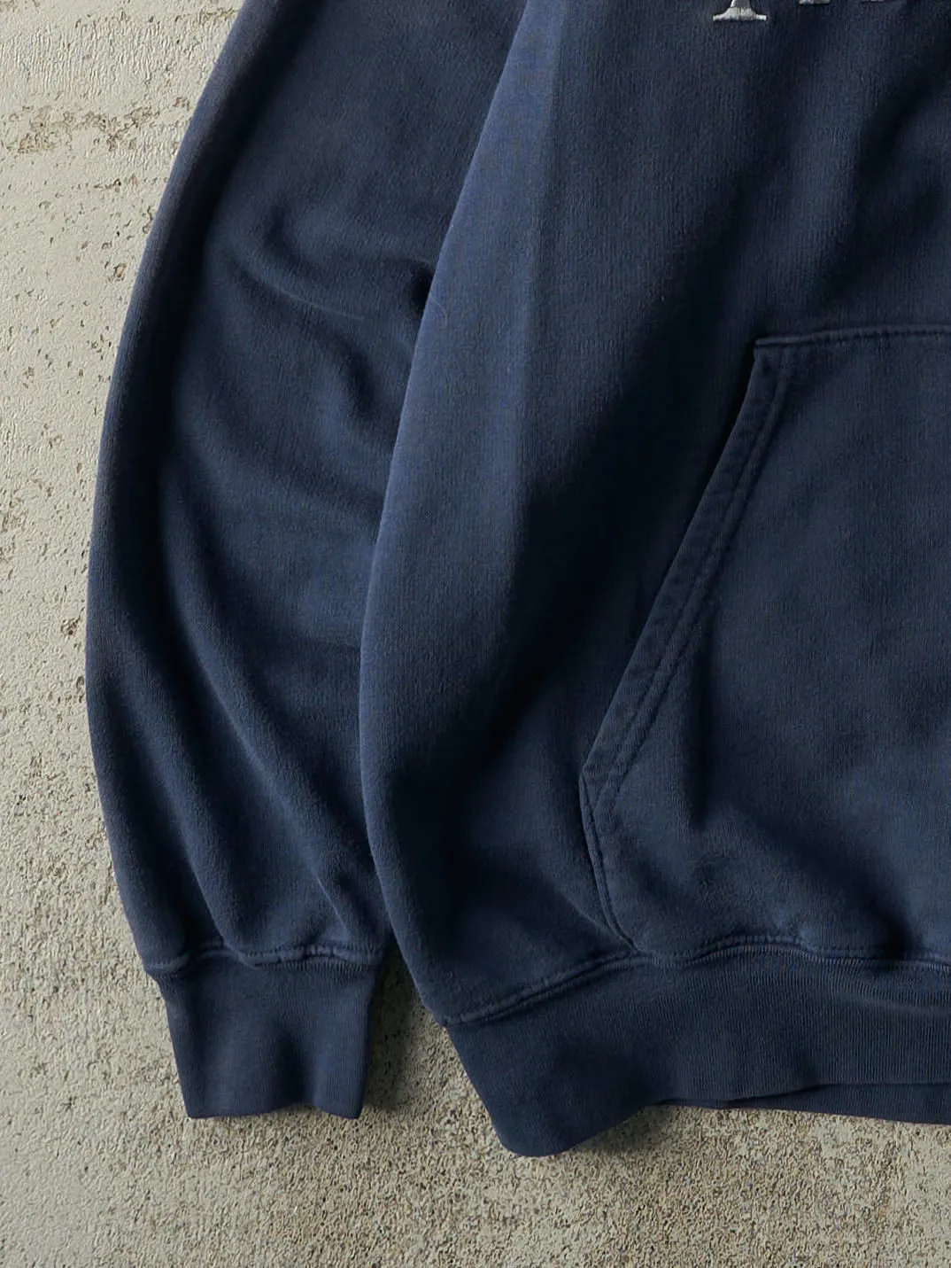 Vintage 90s Navy Blue Embroidered New England Patriots Hoodie (M) sold by Rebalance Vintage product image thumbnail 3