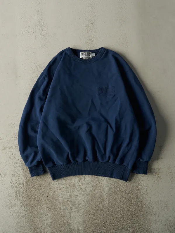 Vintage Y2K Navy Blue Embroidered Wind River Crewneck (M) sold by Rebalance Vintage