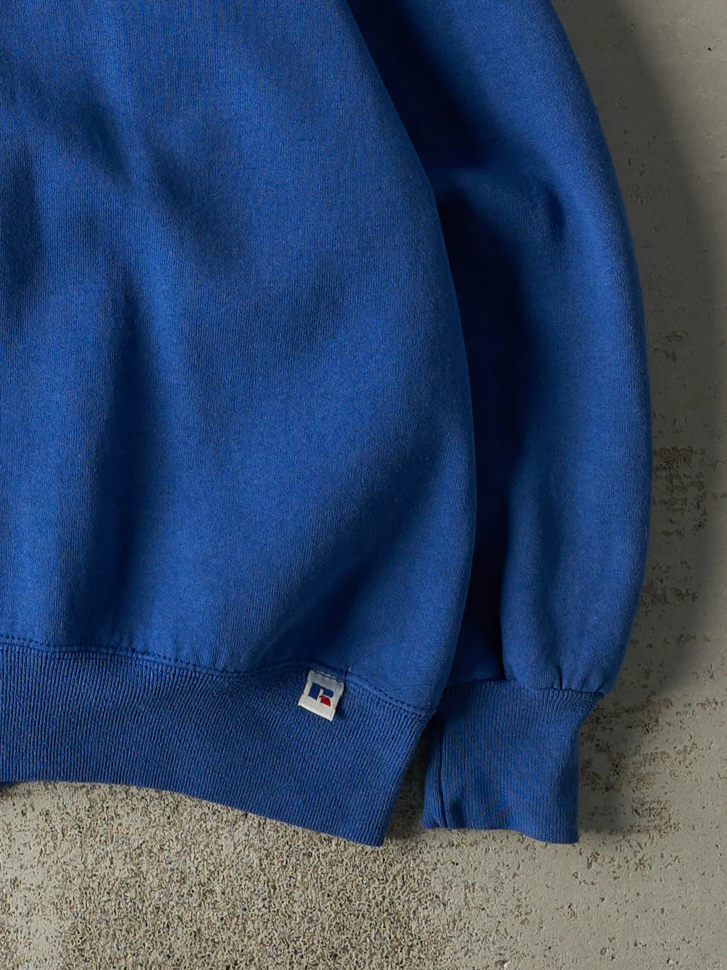 Vintage 90s Blue Embroidered Defiance Bulldogs Russell Athletic Crewneck (L/XL) sold by Rebalance Vintage product image thumbnail 3